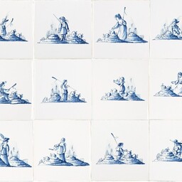 Frisiantiles Tegels met herders 1-12