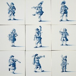 Frisiantiles Tegels met muzikanten 1-9