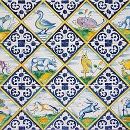 Frisiantiles Tiles with  animals squared in colour 1-12