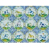 Tiles with animals in a meander circle in colour 1-12