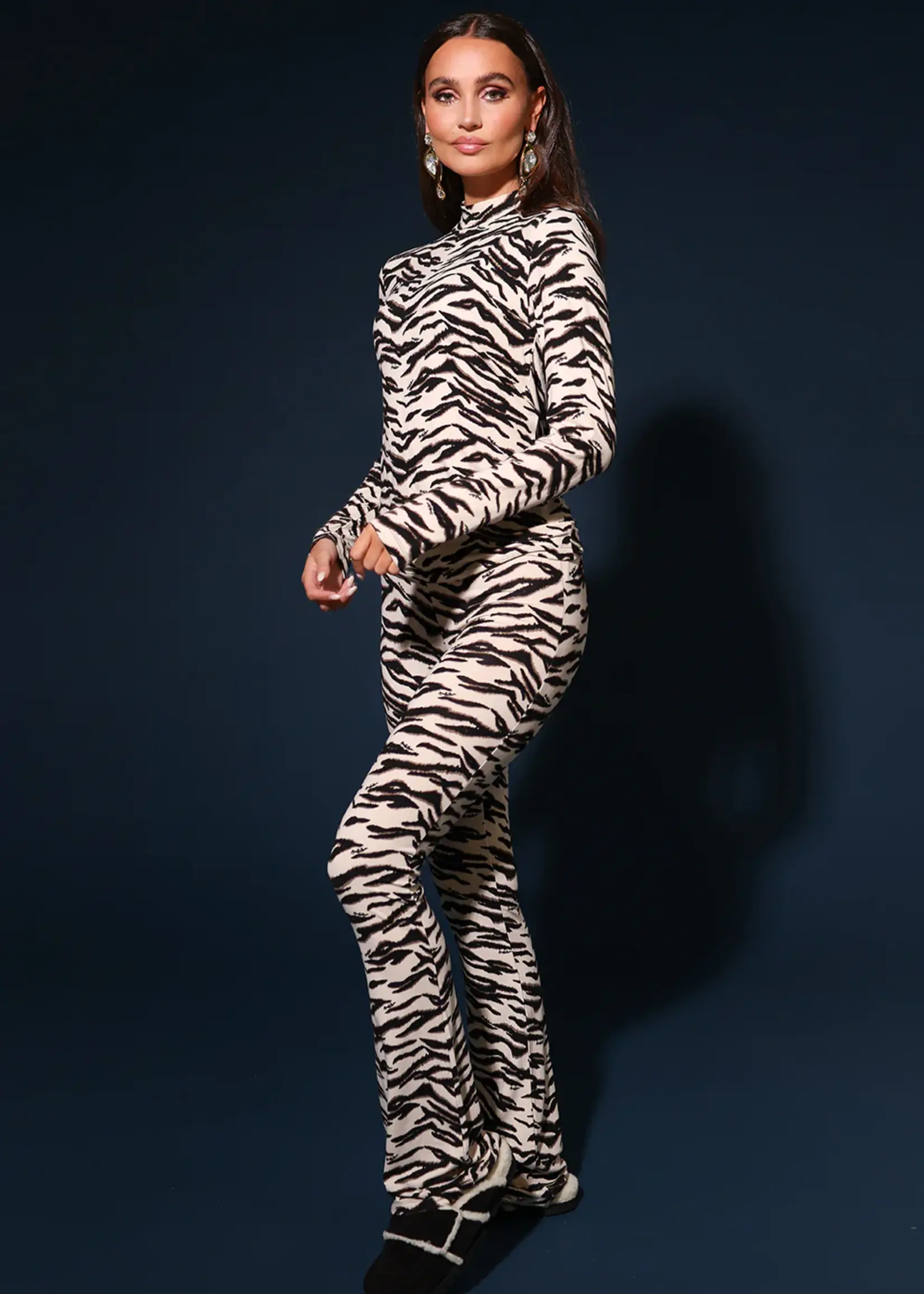 Amika Soft Flared Zebra