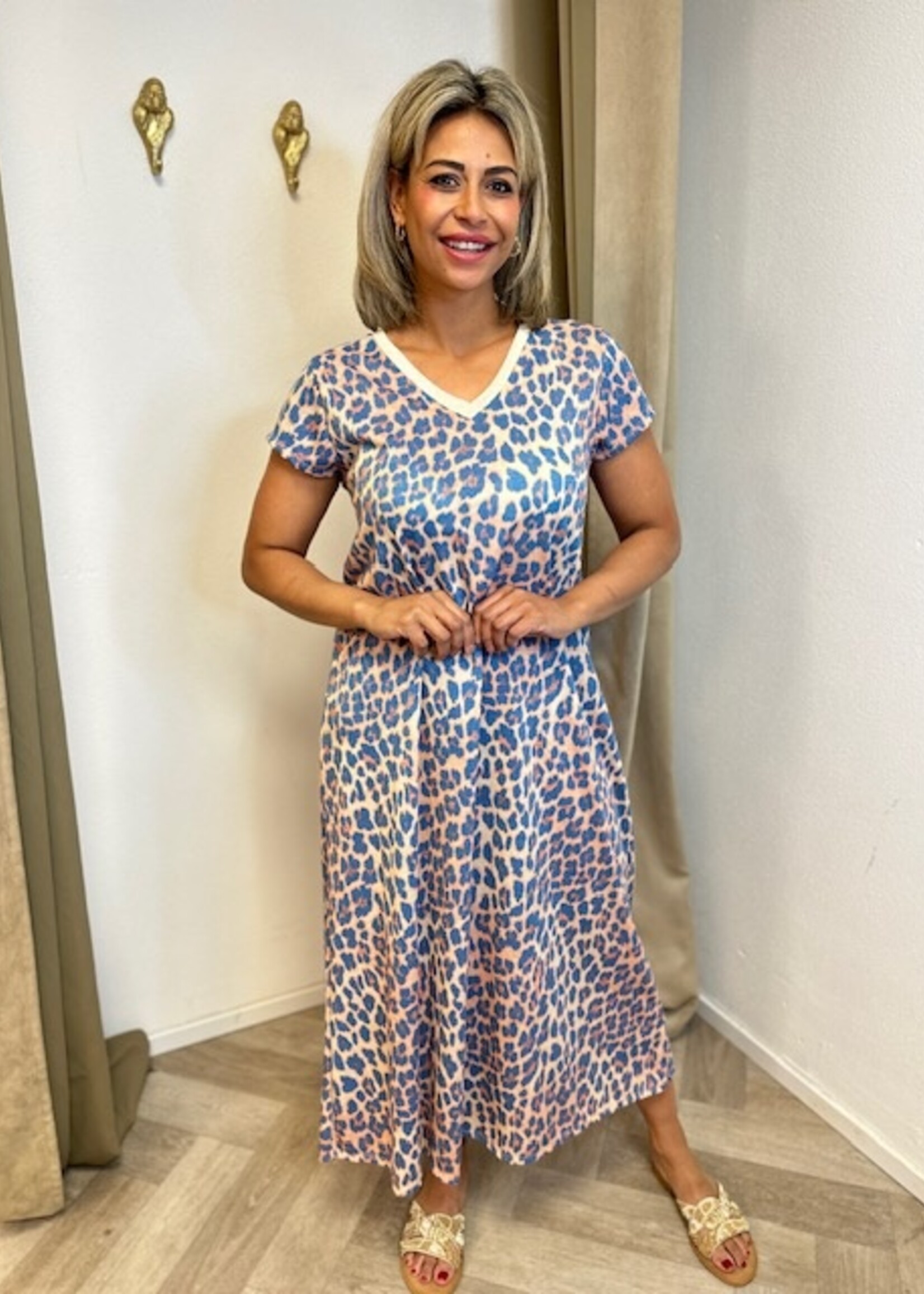 Dress Cathy Leopard Blue