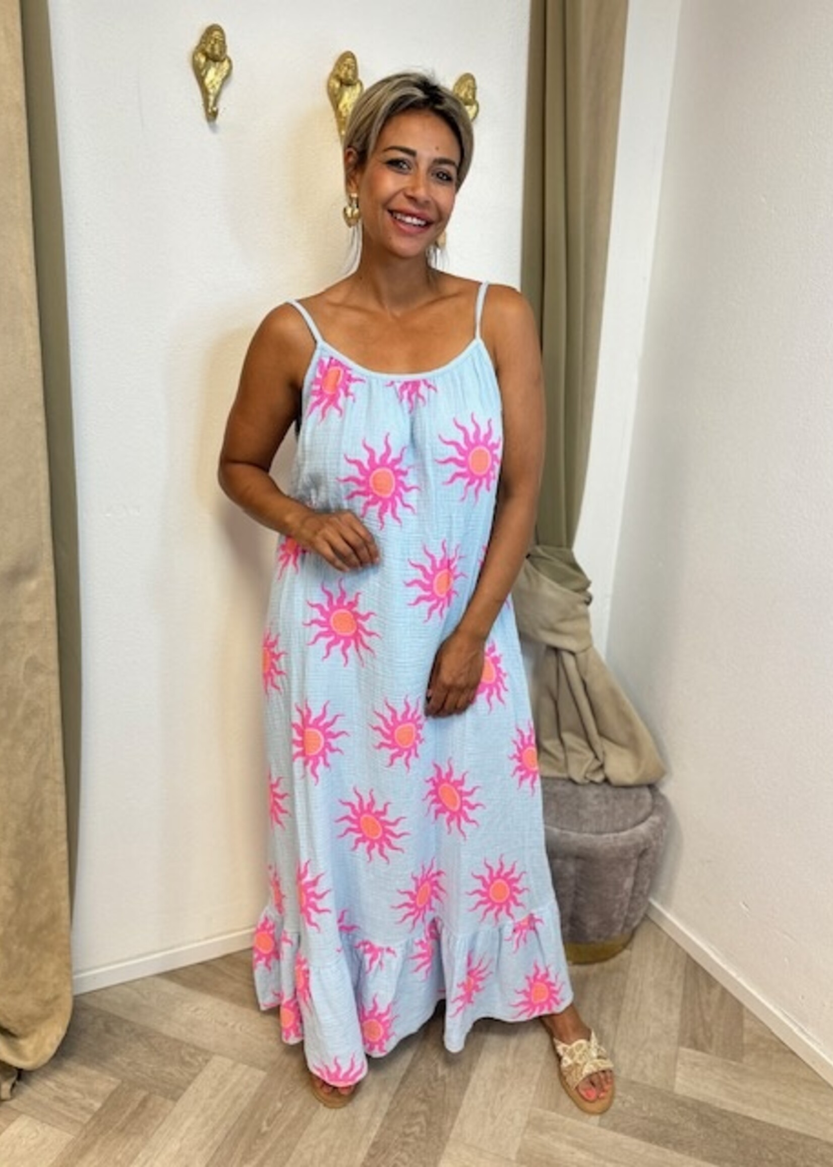 Spagetti Dress Sun Flowers