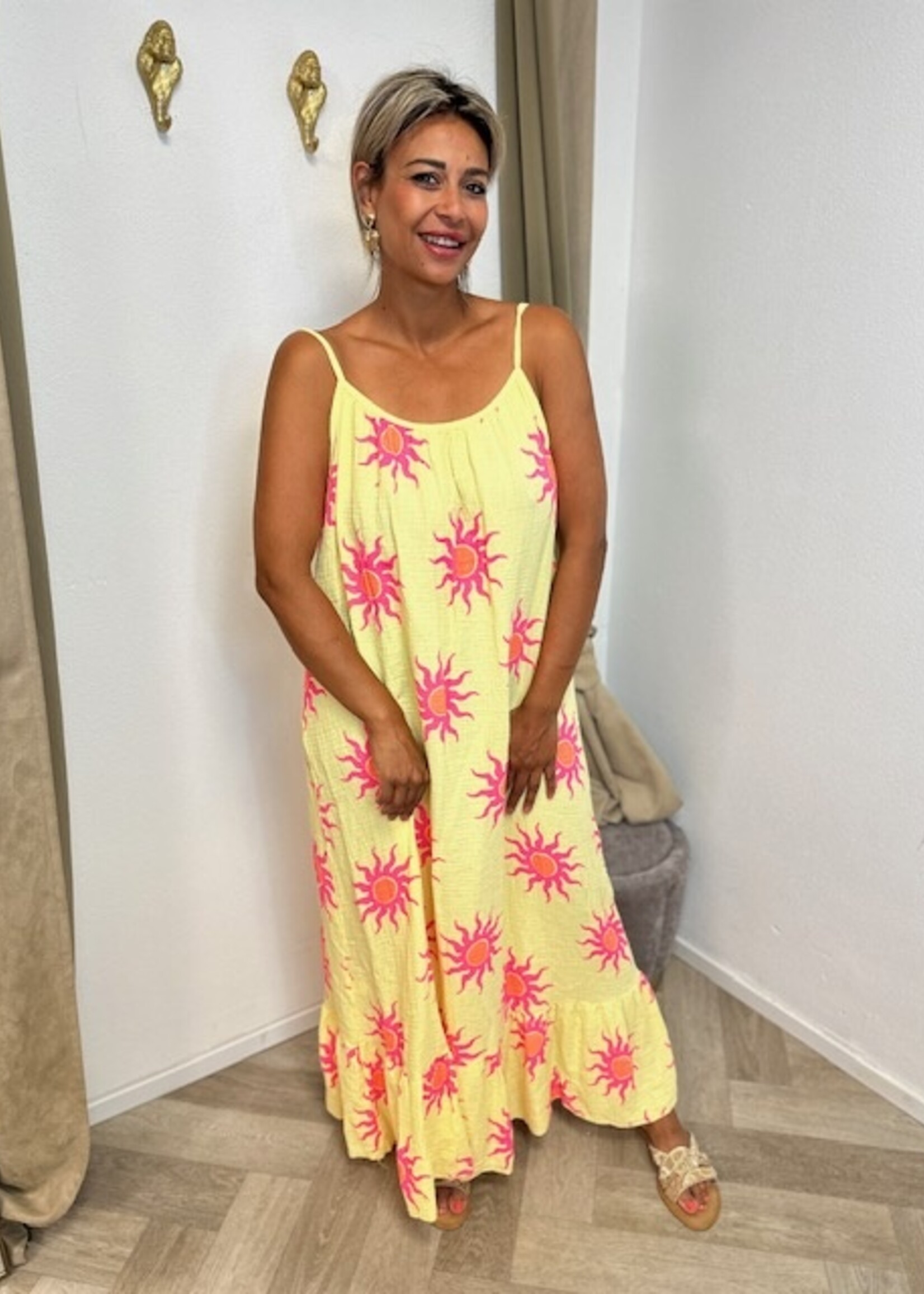 Spagetti Dress Sun Flowers