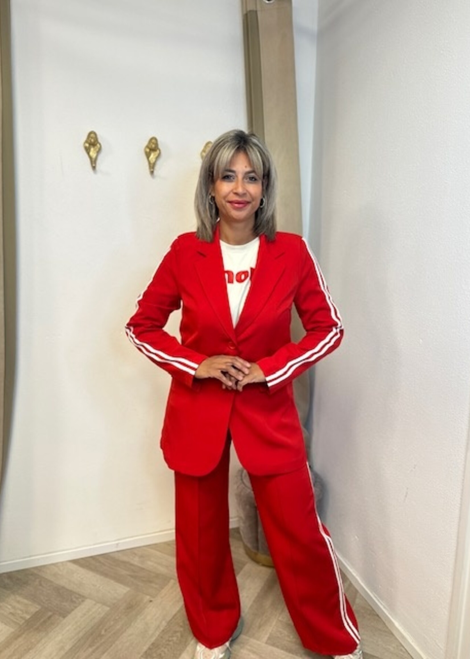Blazer Holly Stripe  Red