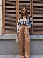 Plisse Pantalon  Camel