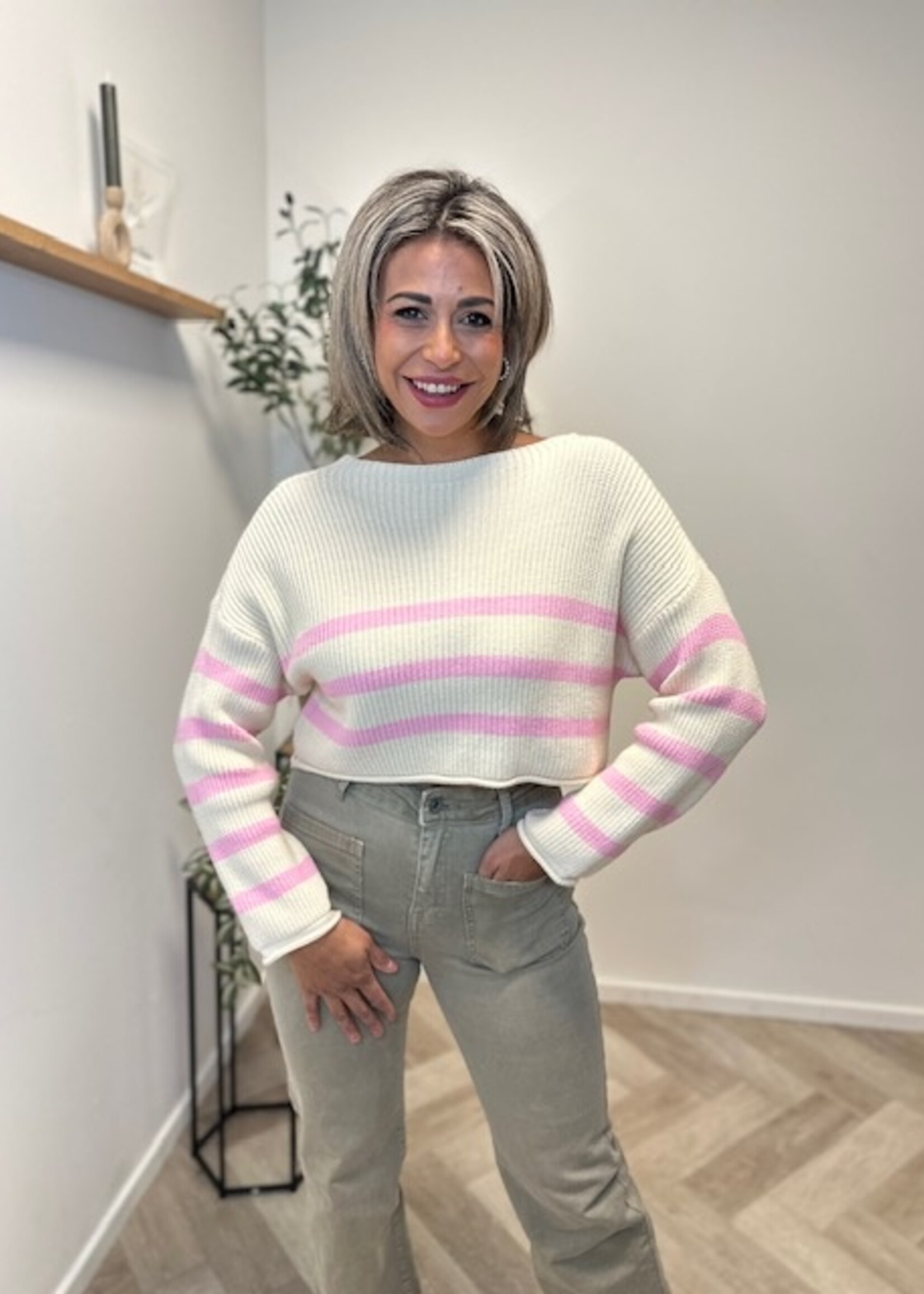 Striped Knit Crop Top