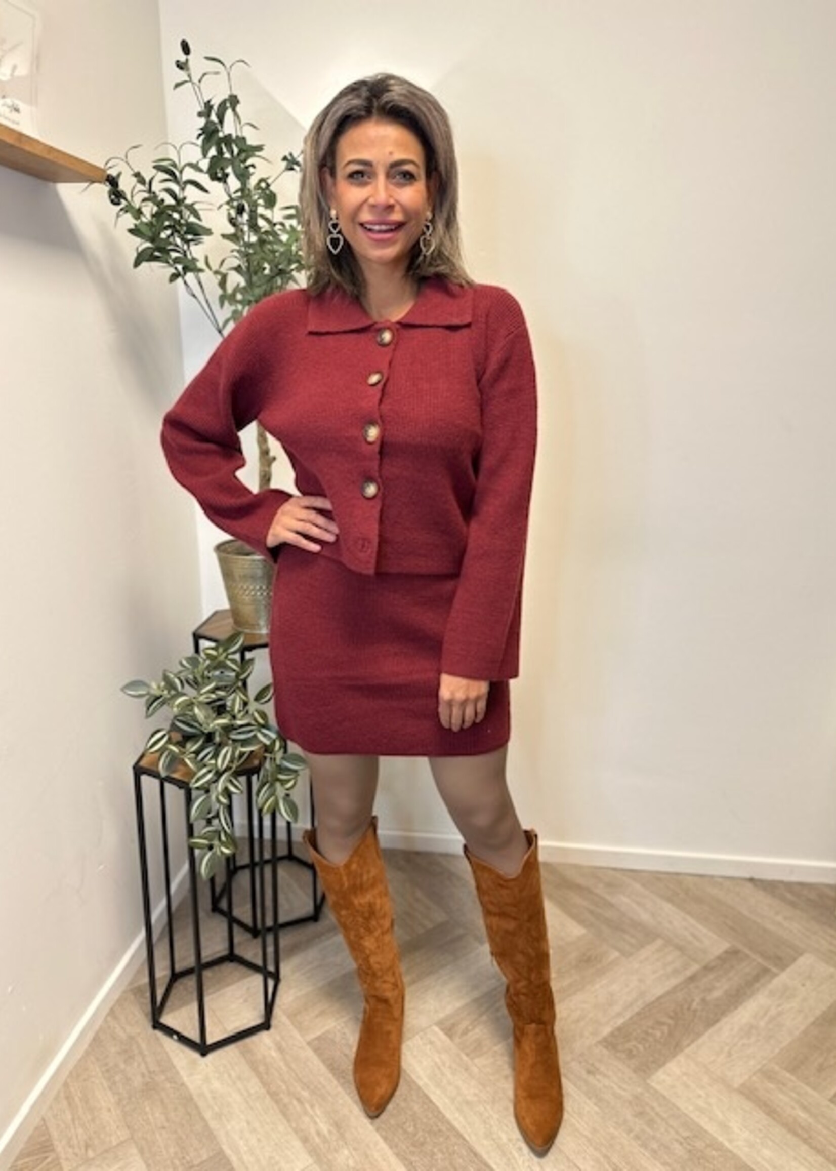 Feminine Knit Twin Set