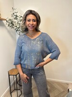 Boho Shine Crochet Tee