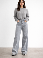 Wide Leg Stripe Jeans