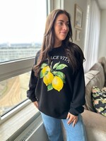 Lemon Front Print Sweater