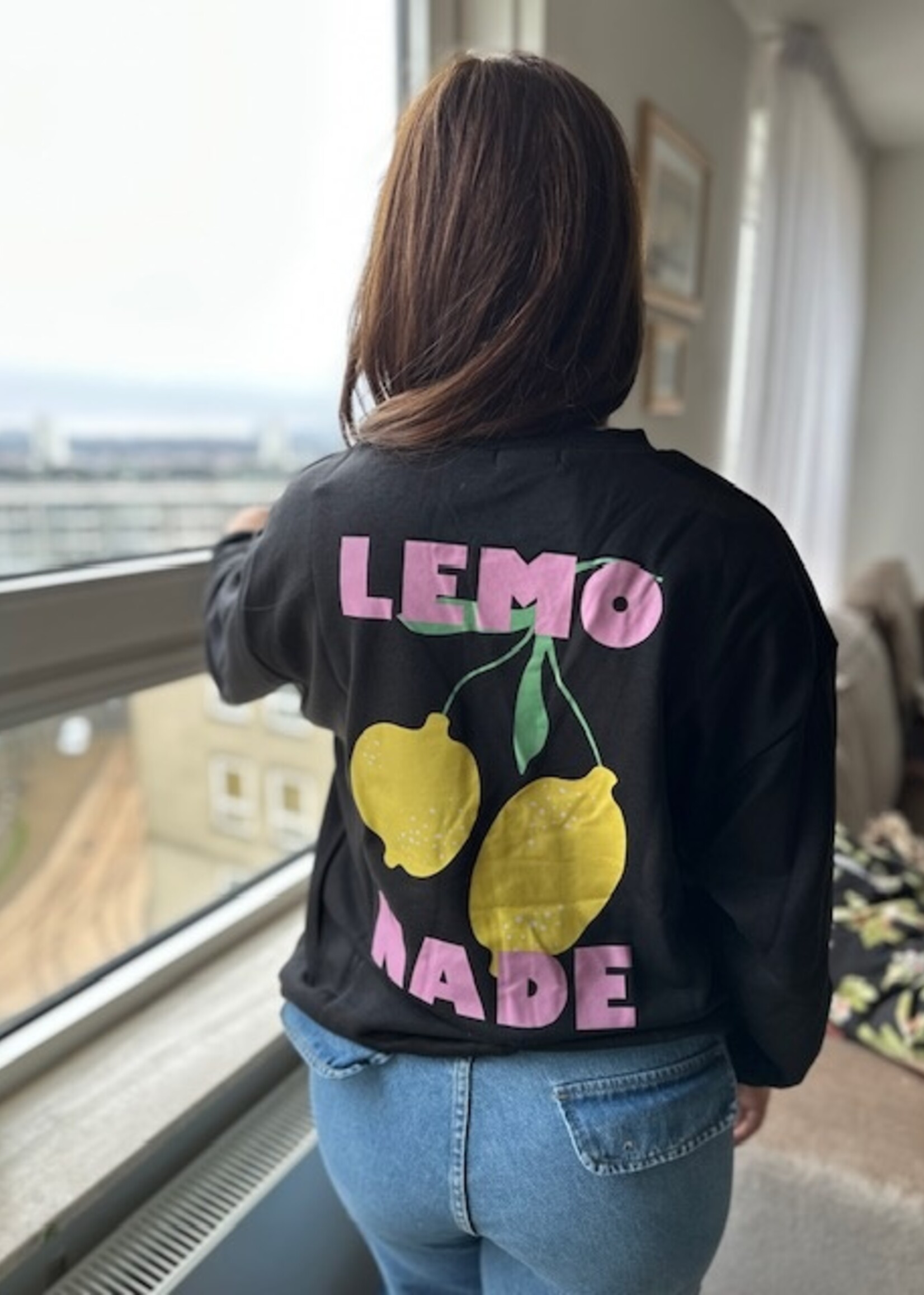 Lemon Retro Look Sweater