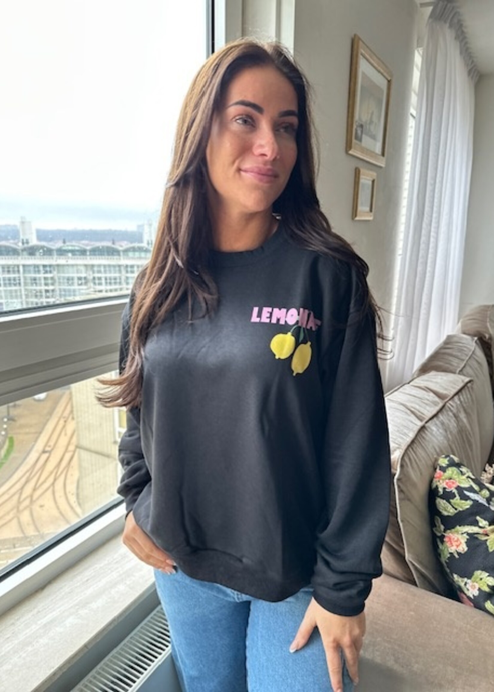 Lemon Retro Look Sweater