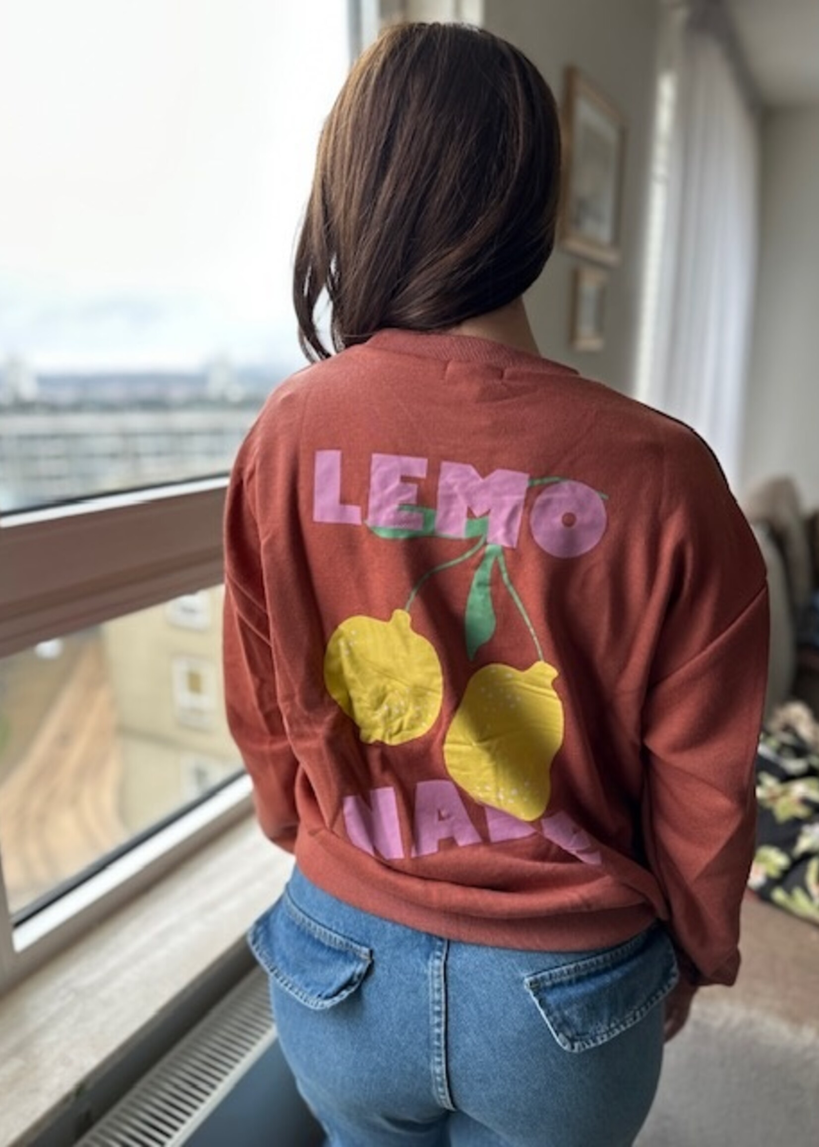 Lemon Retro Look Sweater