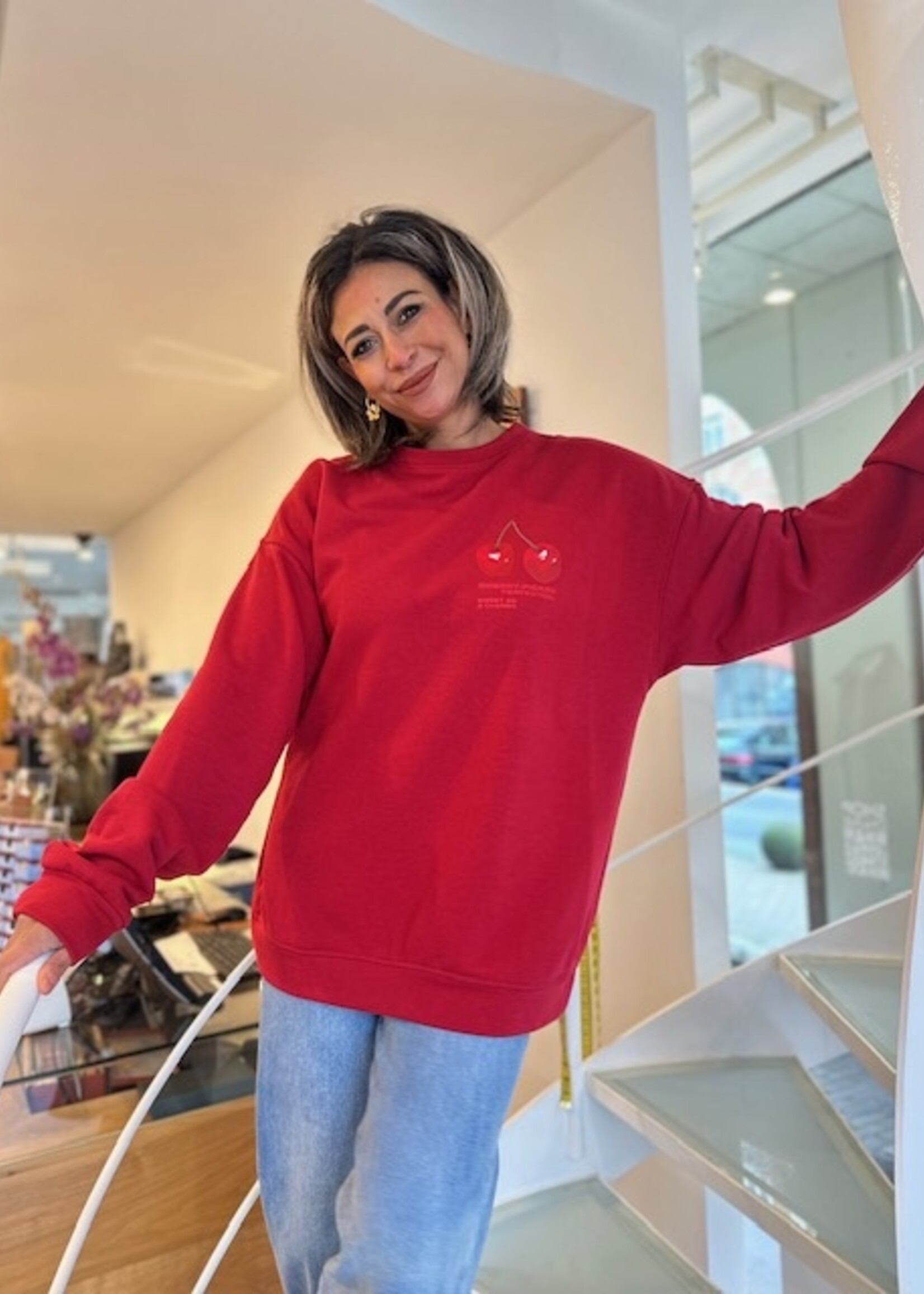 Cherry Boyfriend Sweater