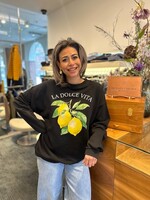 Lemon Front Print Sweater