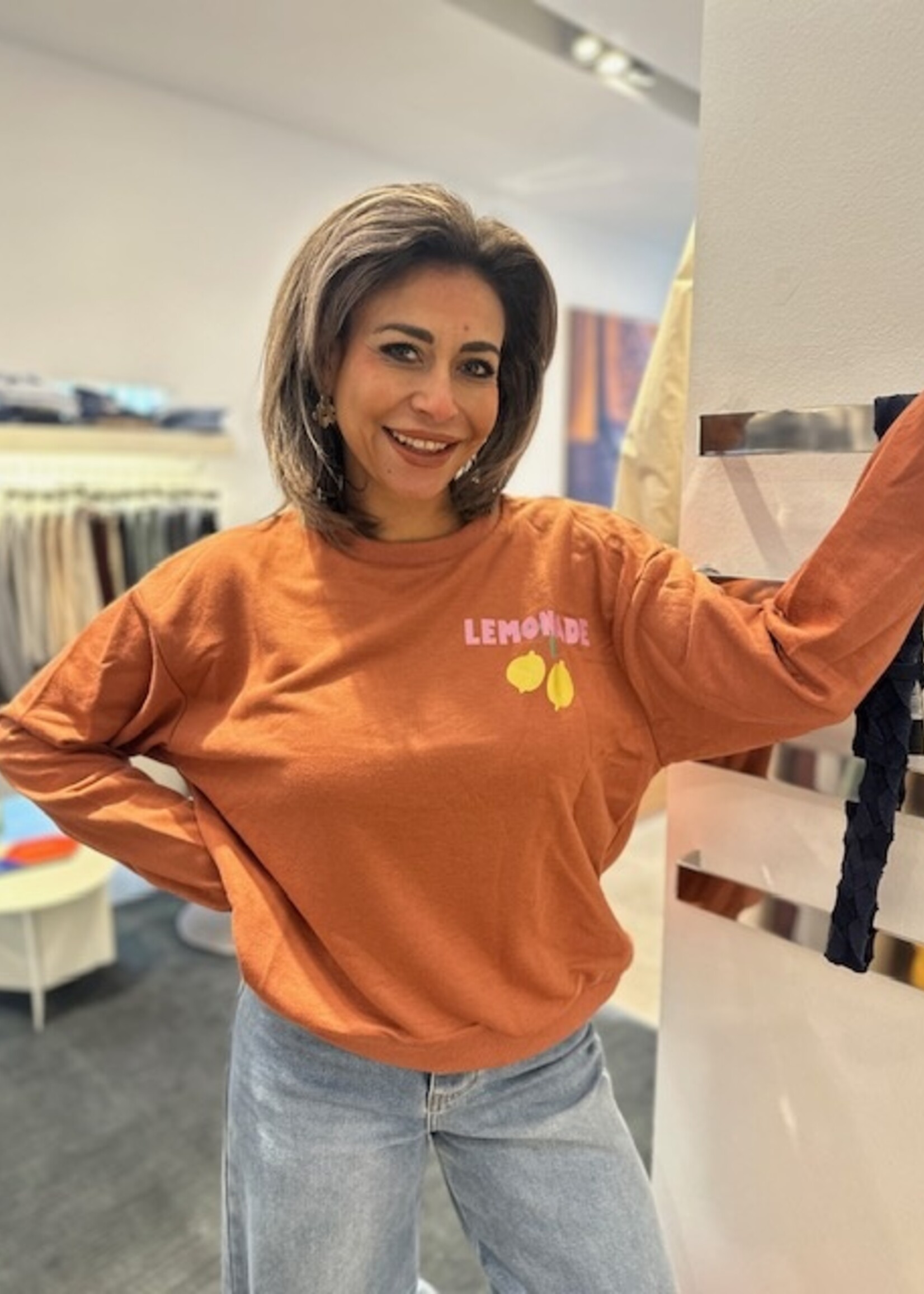 Lemon Retro Look Sweater