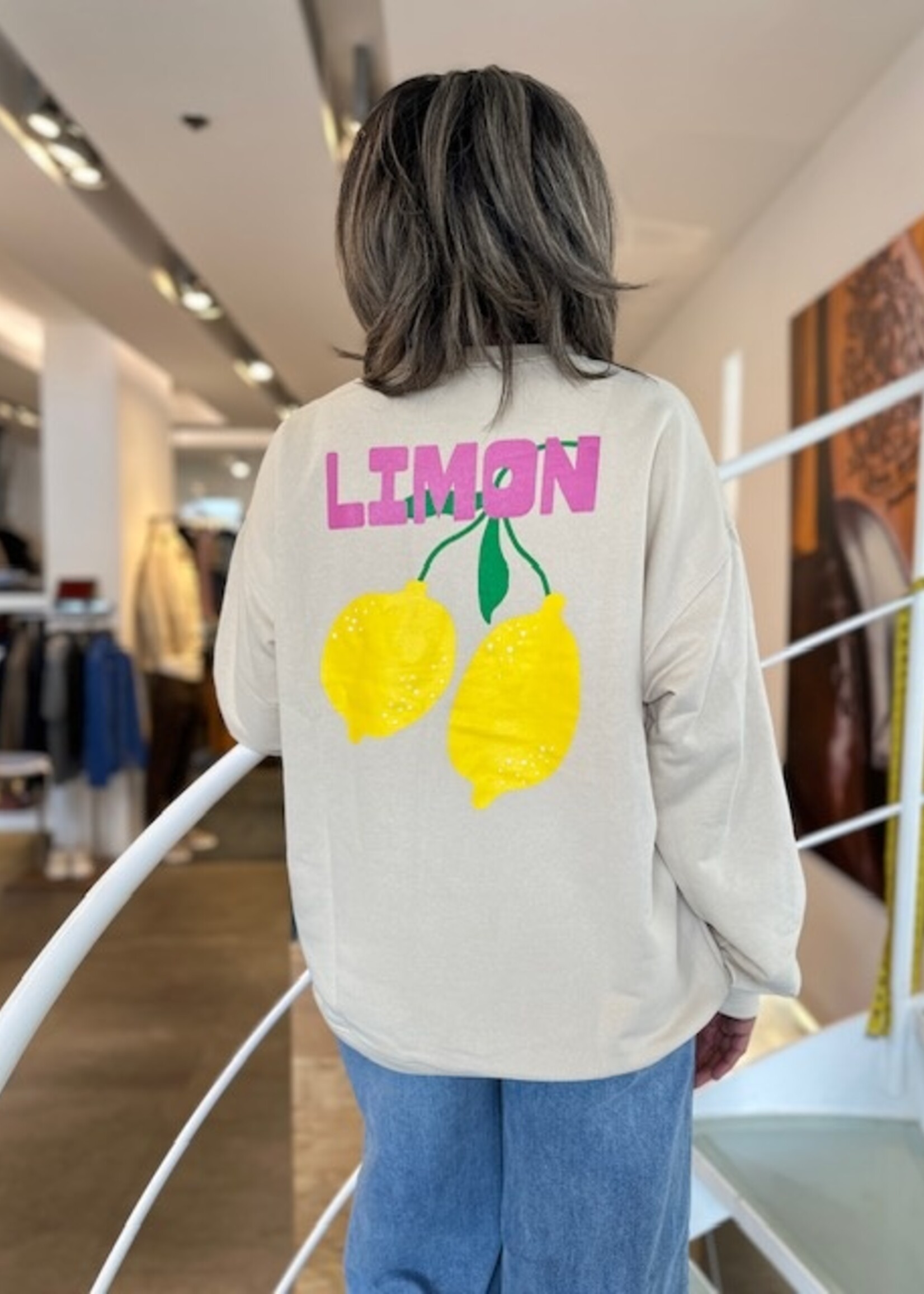 Lemon Retro Look Sweater