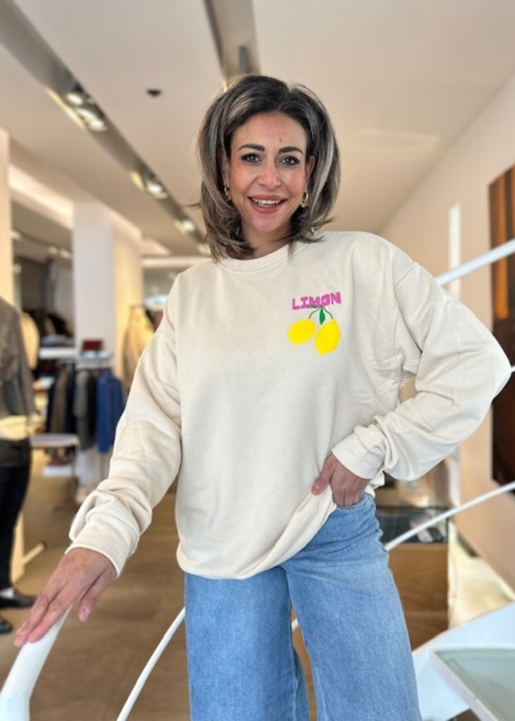 Lemon Retro Look Sweater
