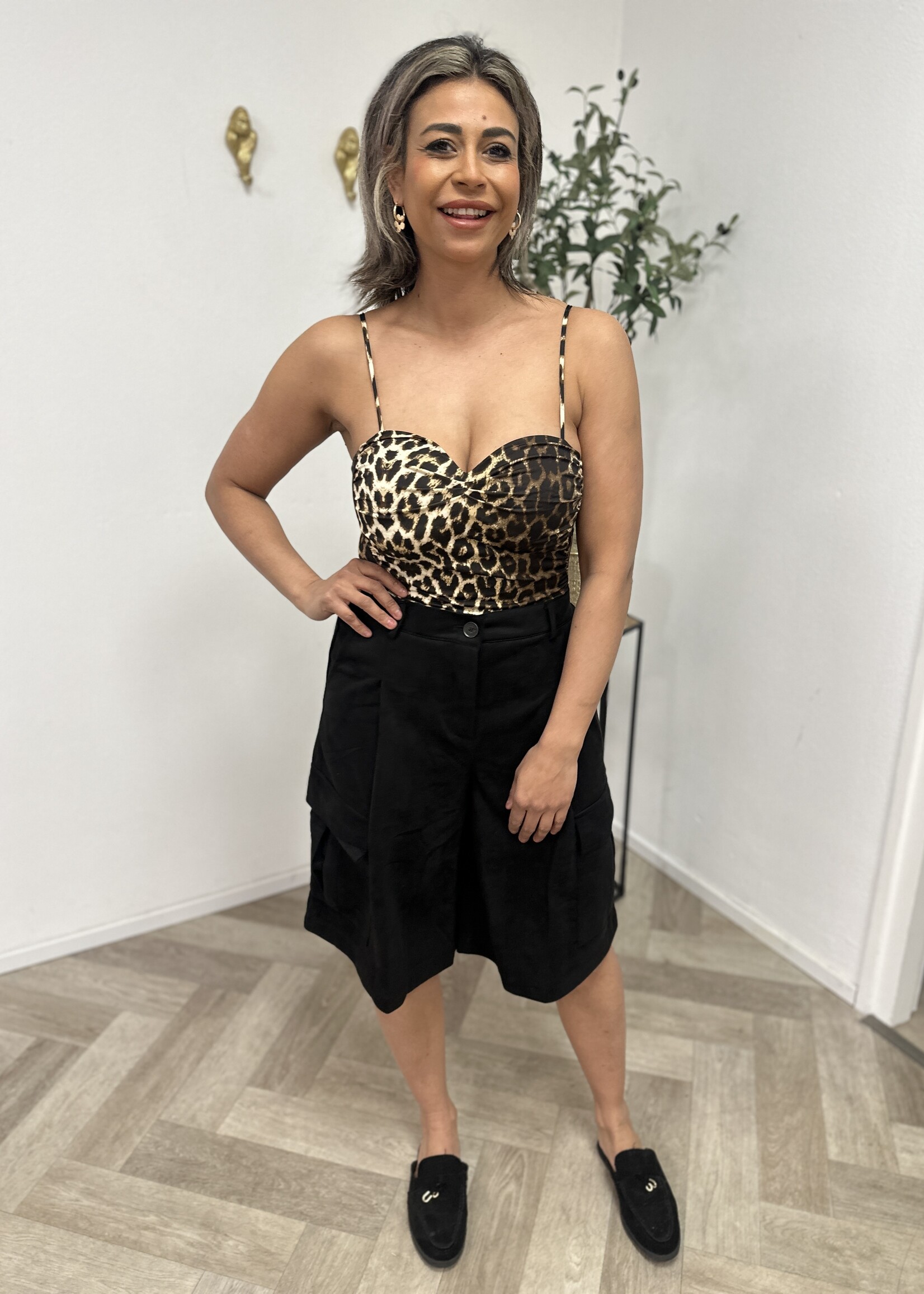 Suedine Bermuda Cargo Shorts