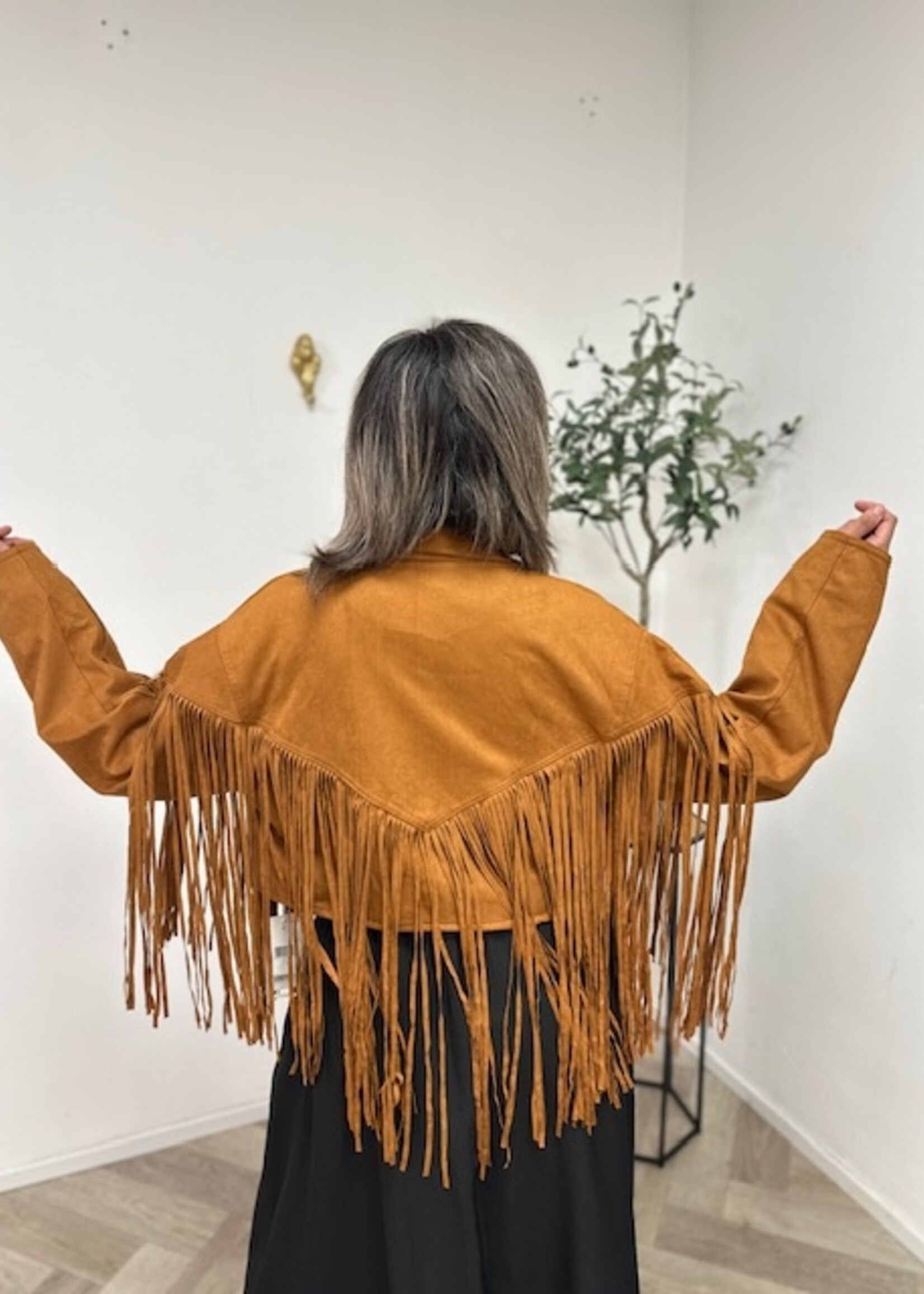 Suedine  Western Fringe Jacket