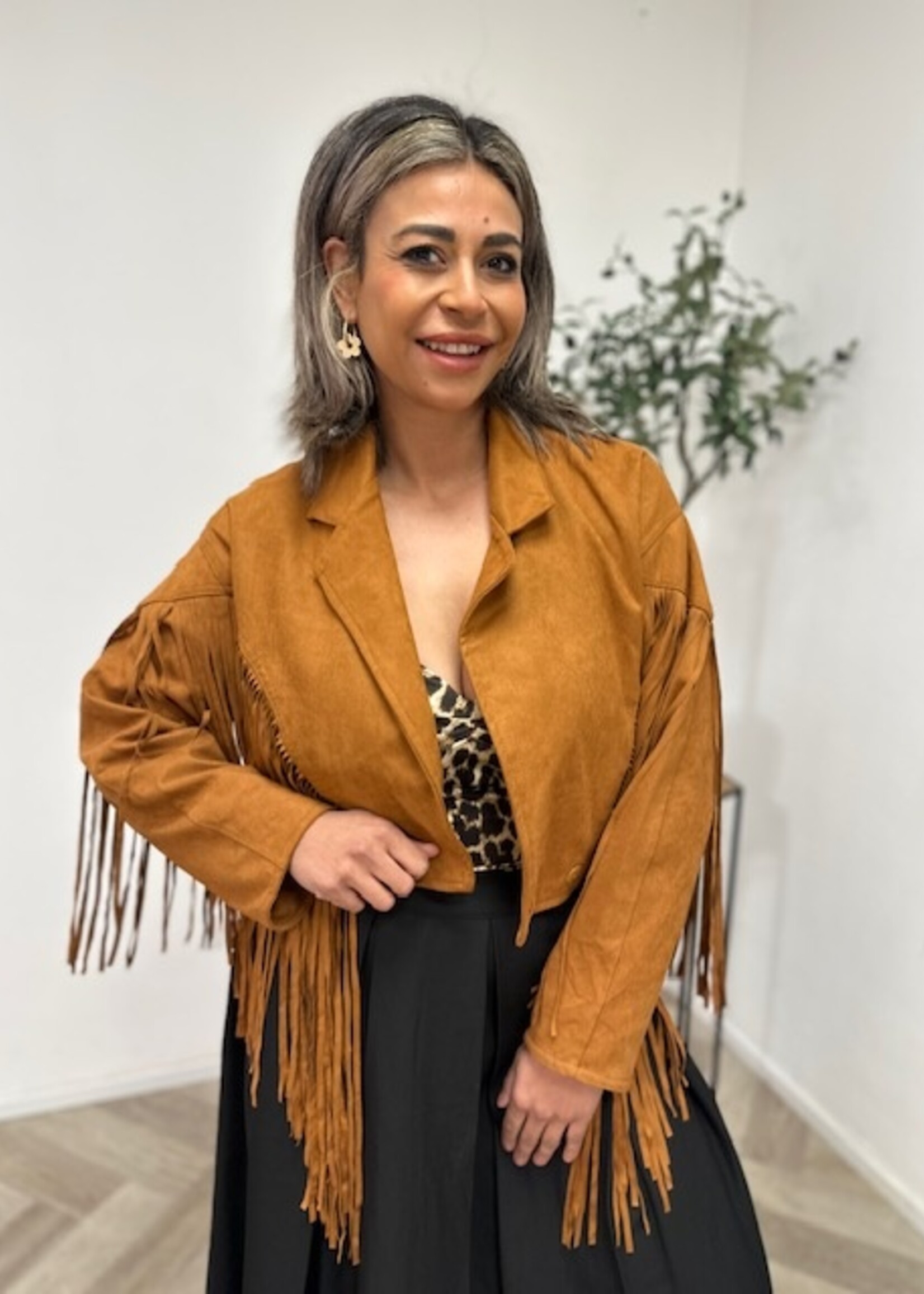 Suedine  Western Fringe Jacket