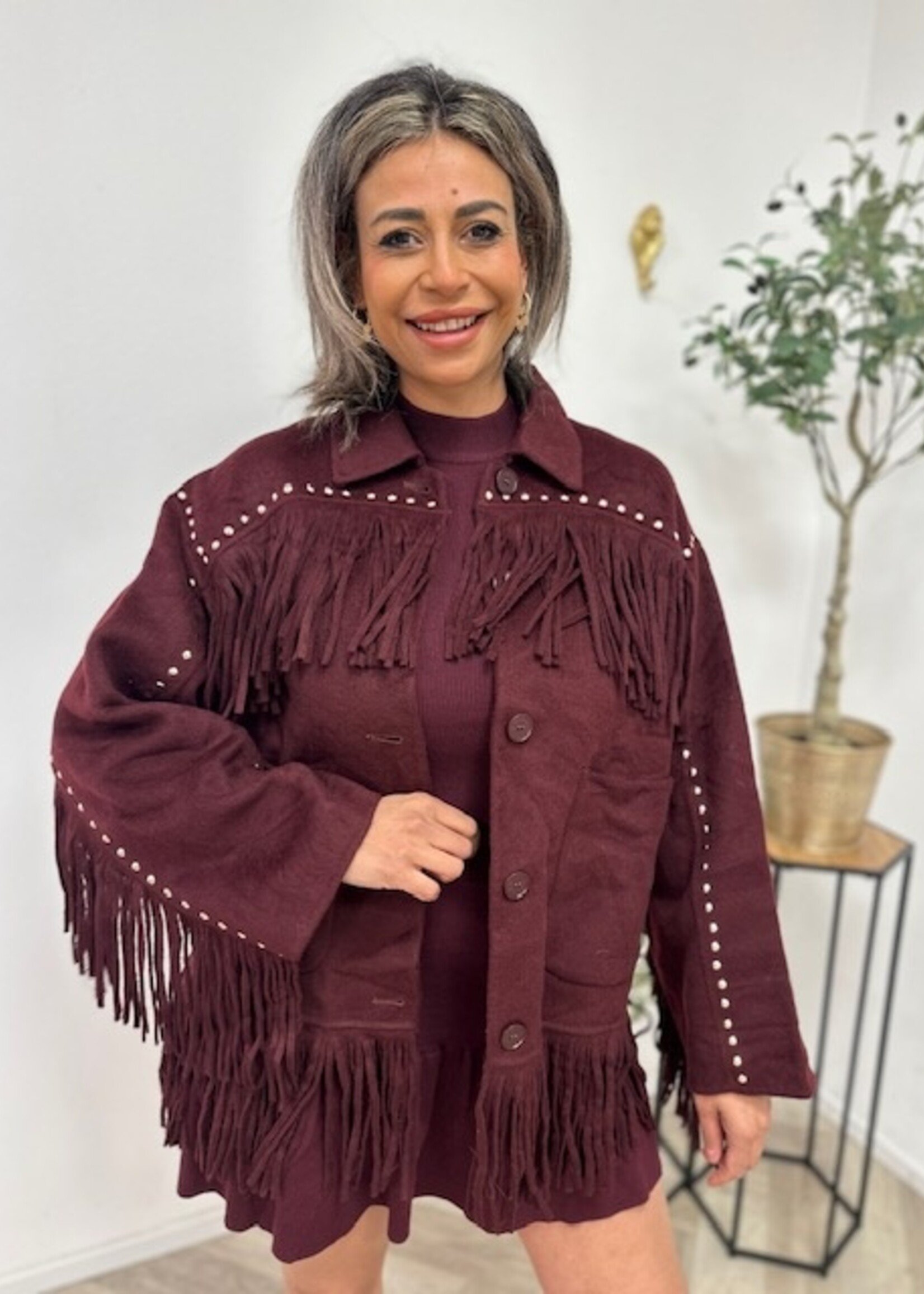 Statement Jacket Burgundy
