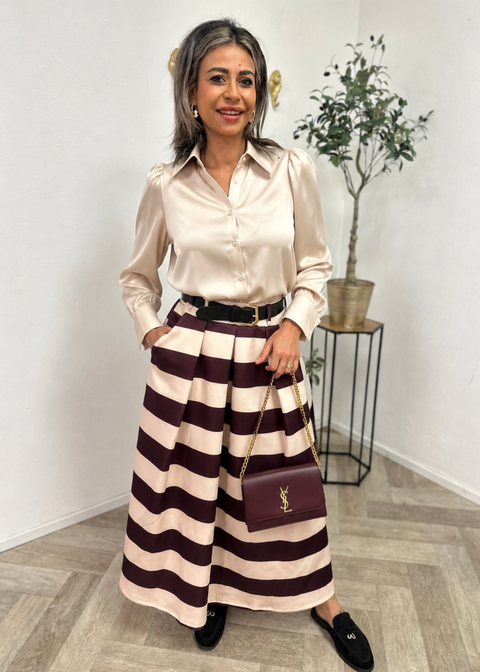 Milano Stripe Maxi Skirt