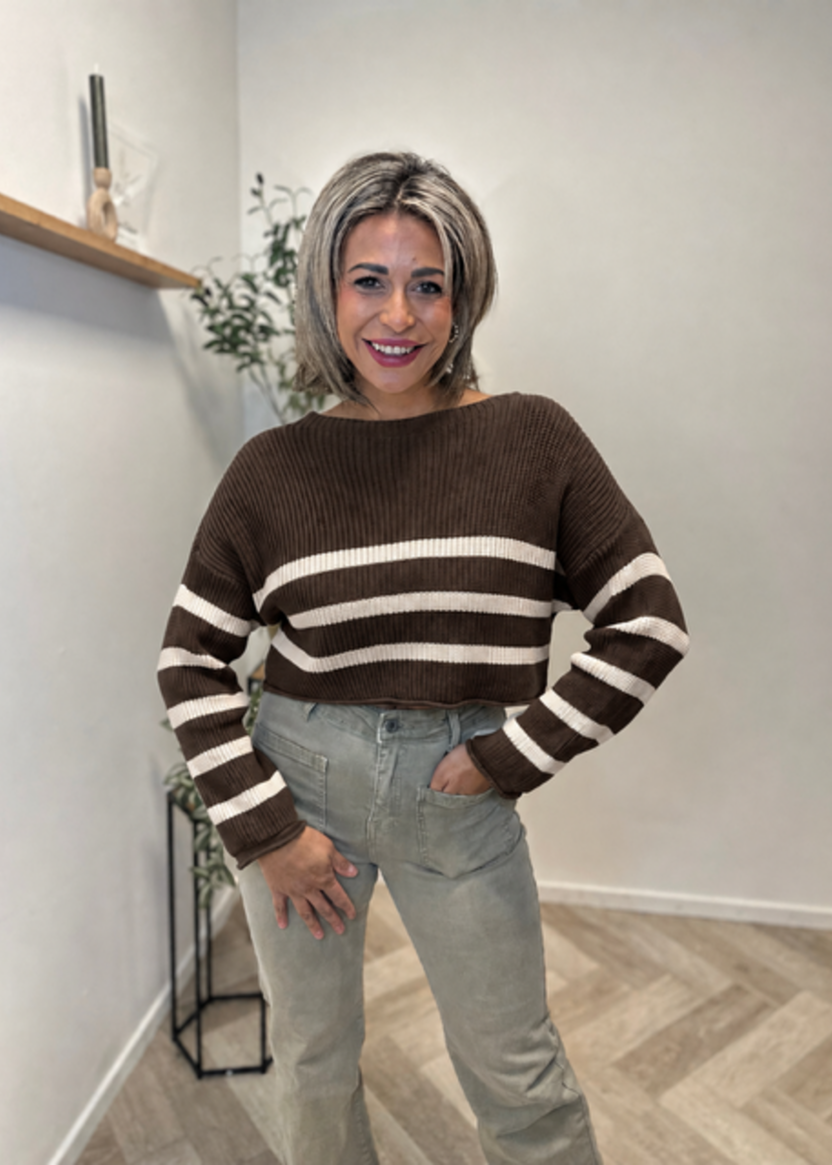 Striped Knit Crop Top