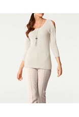 PATRIZIA DINI Designer-Longpullover, ecru