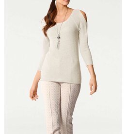 PATRIZIA DINI Designer-Longpullover, ecru