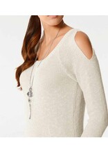 PATRIZIA DINI Designer-Longpullover, ecru