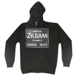 Zildjian T4645 Zip hoodie, Quincy Vintage Sign, XXL, black