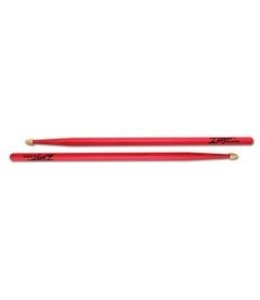 Zildjian 5ACWDGP Drumsticks, Hickory Wood Tip series, 5A Acorn, neon pink