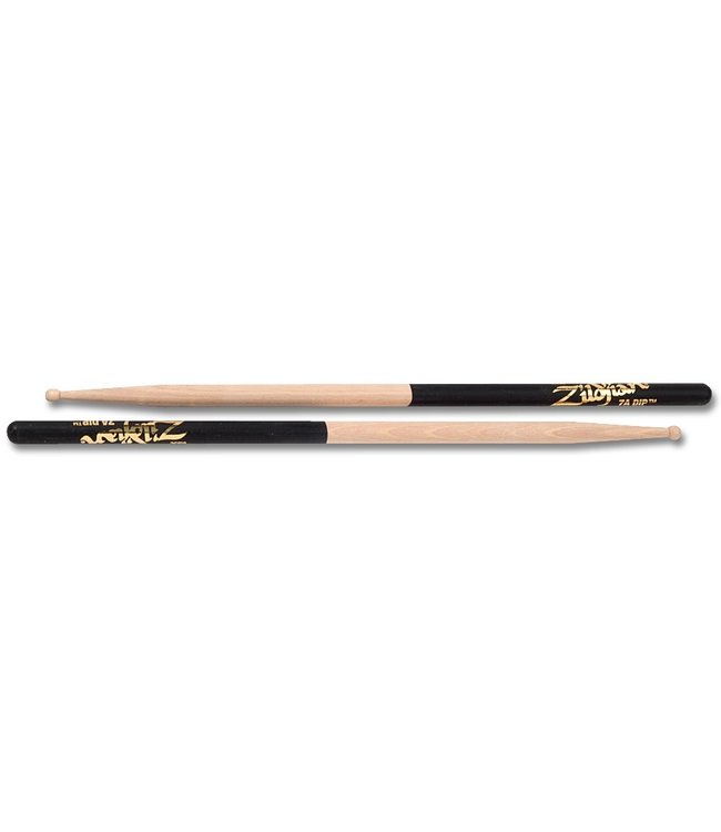 Zildjian Drumsticks, Dip series, 7A wood, natural, black dip 7AWD