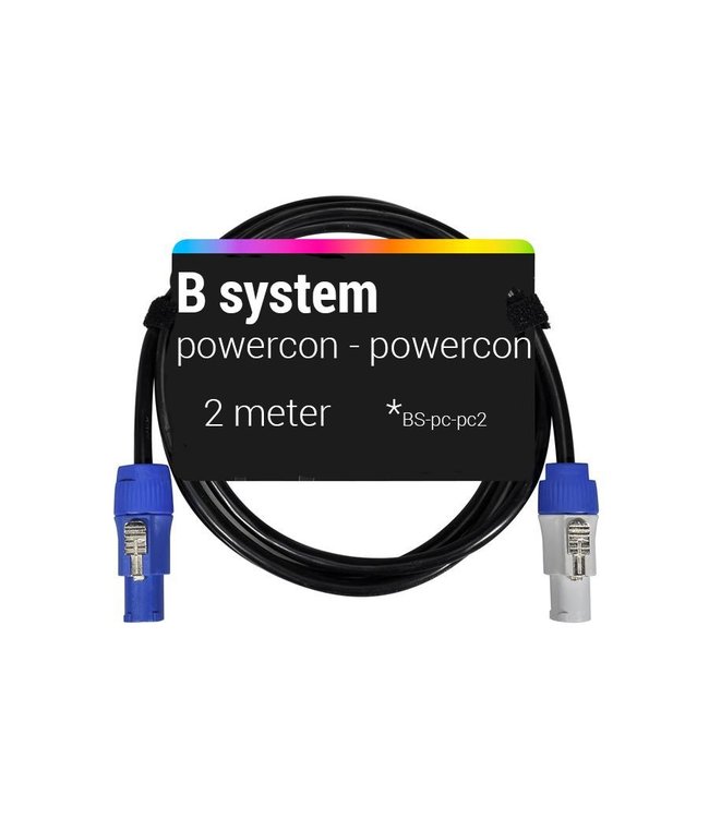 B System  Powercon - Powercon,voedingskabel, 2 meter BS-pc-pc2