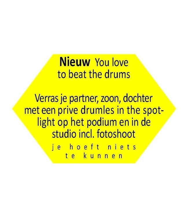 Busscherdrums You love to beat the drums