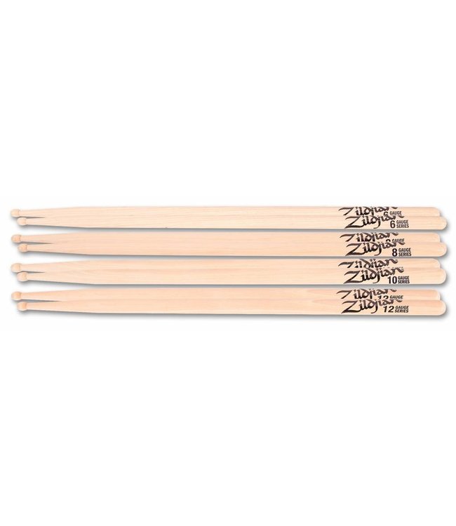 Zildjian SDSP240 GAUGE 6 8 10 12 DRUMSTOKKEN PACK ZISDSP240