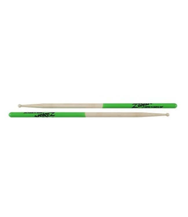 Zildjian  S7AMG Super-7a Ahorn-grüne DIP Drum Sticks