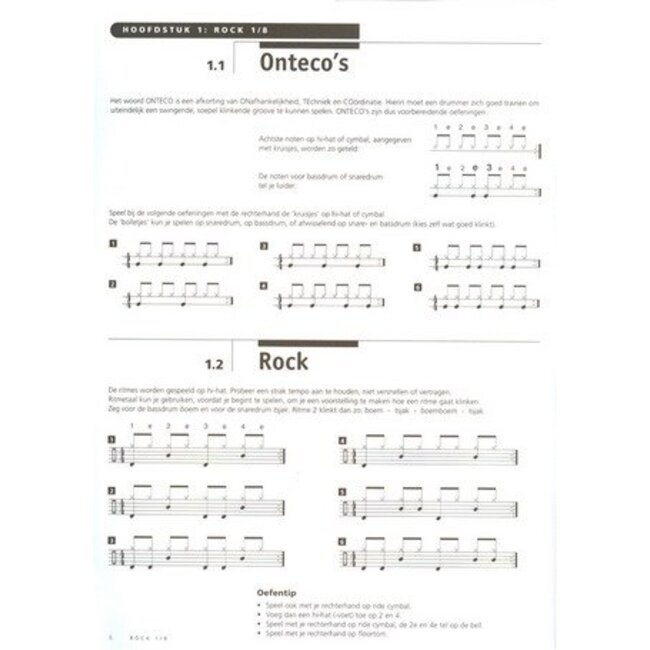 de Haske Real Time Drums Basic Method For Drumset - Arjen Oosterhout Part 1 CD incl.