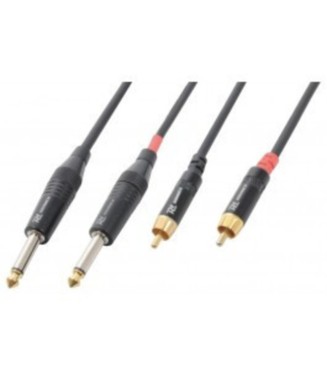 PD Connex PD-Kabel 2x 6,3 Klinke - 2x Cinch-Stecker 6m