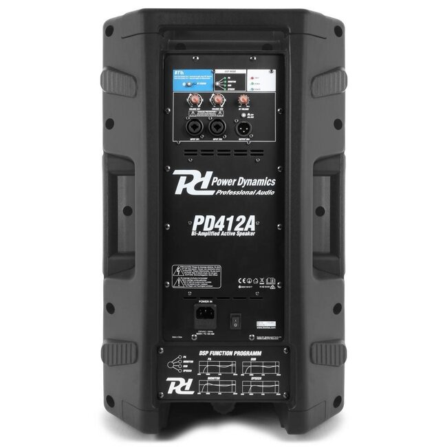 PD Power Dynamics PD412A Bi-amplified actieve speaker 12" 1400W