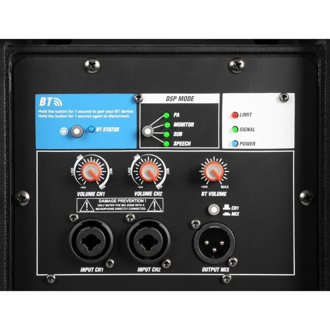 PD Power Dynamics PD412A Bi-amplified actieve speaker 12" 1400W