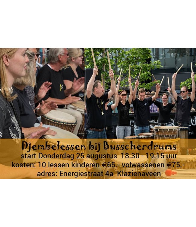 Henk Busscher djembe916 Djembe les Anfänger 10 Lektionen Kurs - Kinder