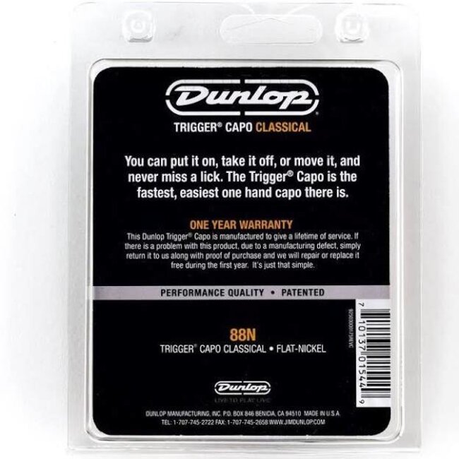Dunlop Dunlop 88N Capodaster Voor Klassieke Gitaar - Nikkel