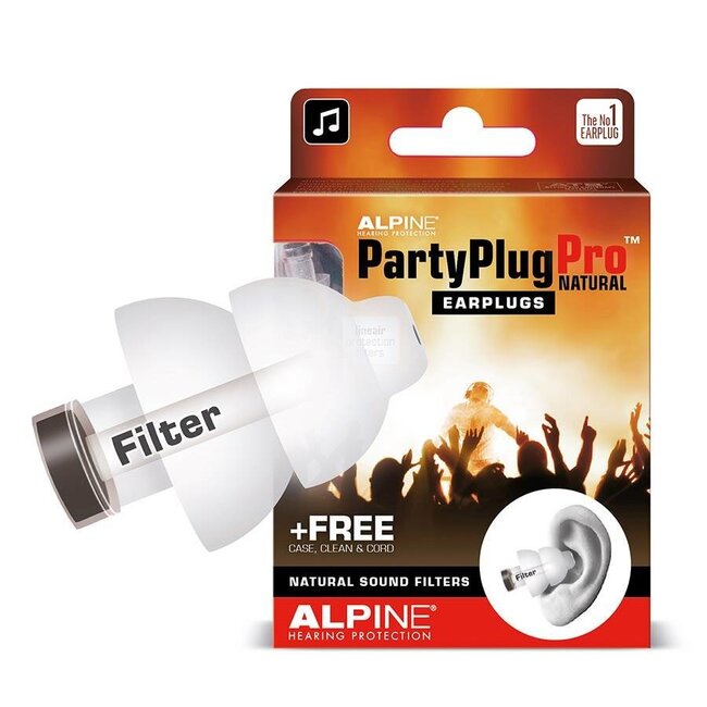Alpine Partyplug  Pro Natural oordopjes gehoorbescherming ALP-PP/PRO