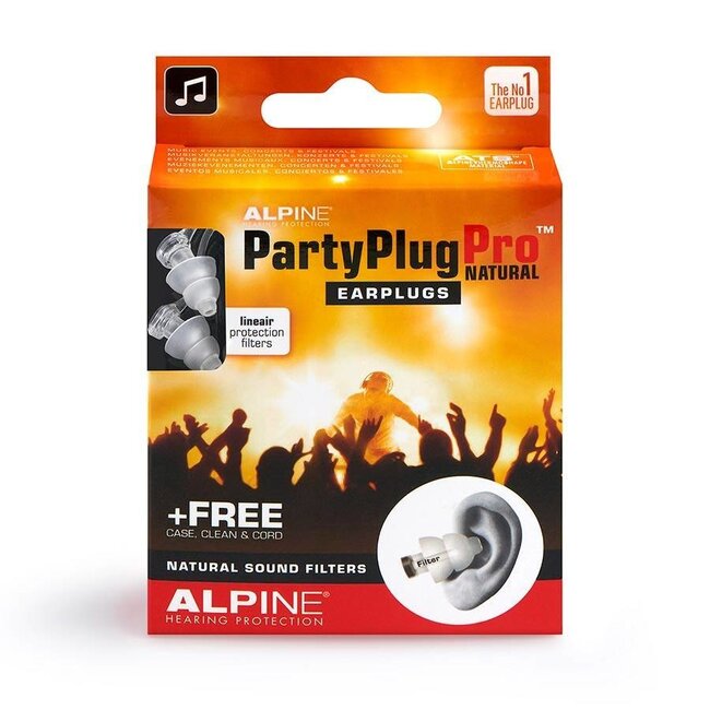 Alpine Partyplug  Pro Natural oordopjes gehoorbescherming ALP-PP/PRO