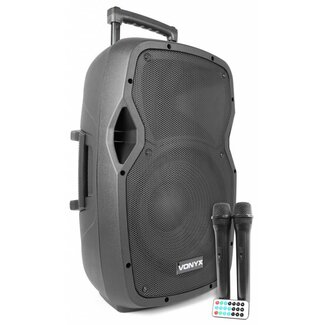 VONYX AP1200PA Mobiele Speaker met Accu 12" Bluetooth/USB/SD/Mp3/VHF 170.334
