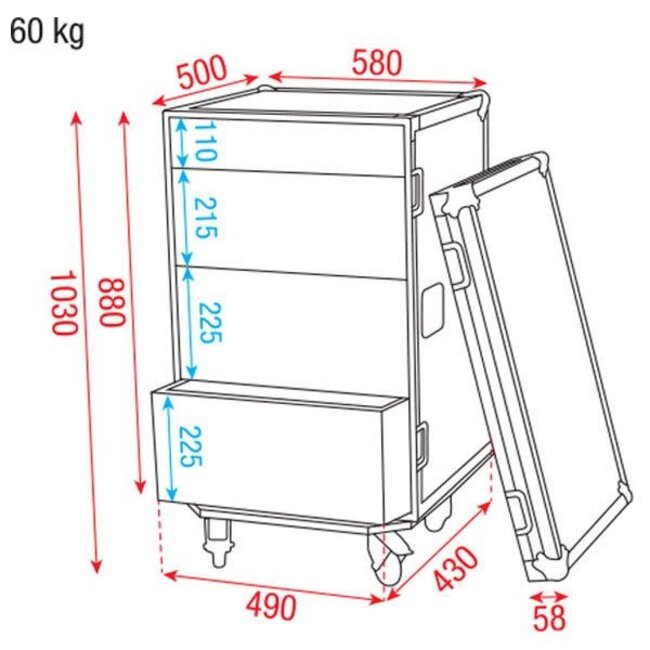DAP D7384B DRAWER CASE Ladecase 16HE