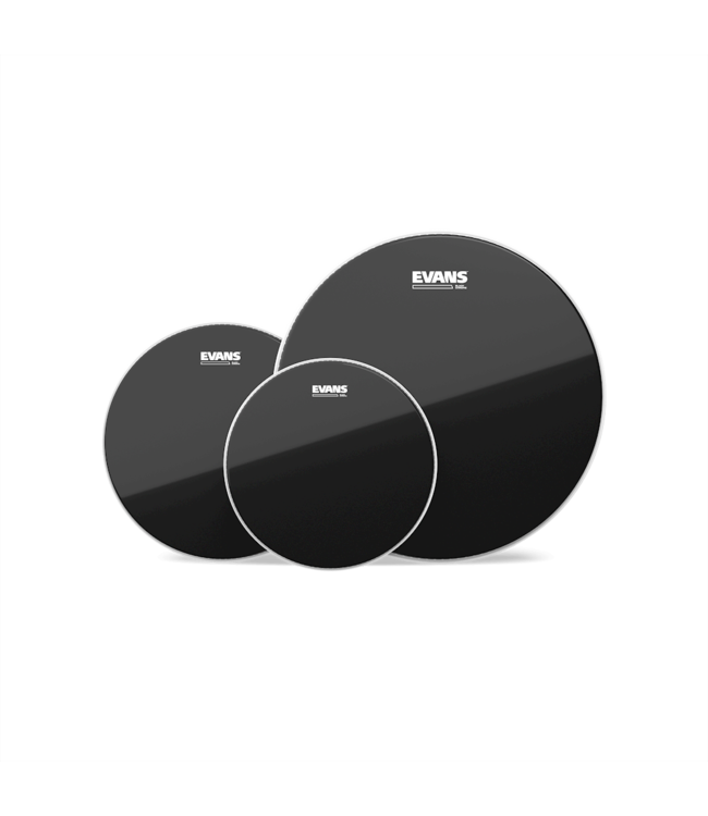 Evans ETP-CHR-R  Black Chrome Tompack, Rock 10 inch, 12 inch, 16 inch